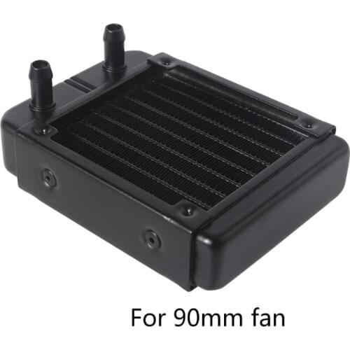 90mm 8 Tube Computer Aluminum Water Cooling Radiator G1/4 Female Thread Heat Dissipation for PC CPU Water Cool System