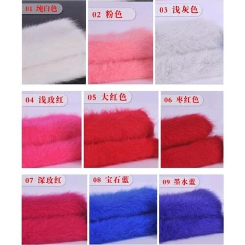 Angora rabbit hair knitted colorful yarns for making samples and reference warm mink cashmere sweaters winter