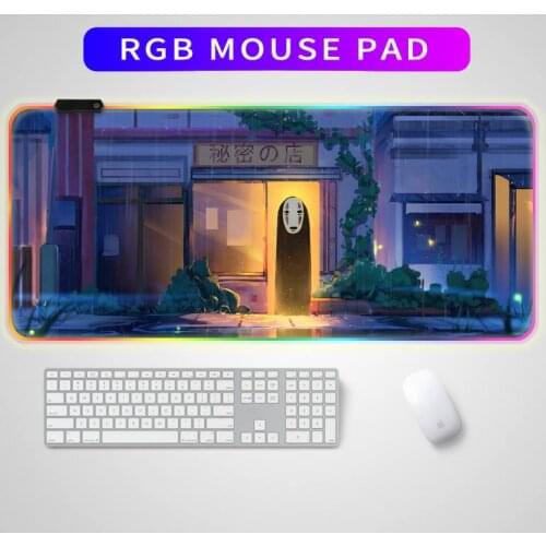 Anime Spirited Away Soft Mouse Pad Desk Pad Computer Laptop Anti-static Side Seam Mouse Pad Keyboard RGB Mouse Pad