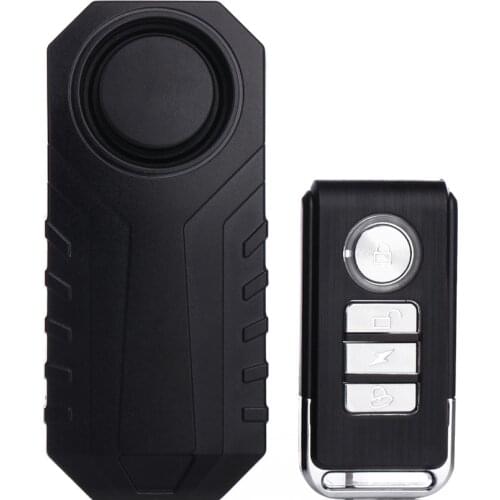Wireless Bike Alarm Warning Electric Horn Three Dimensional Displacement Alarm 7 Adjustable Sensitivity for Scooters Waterproof