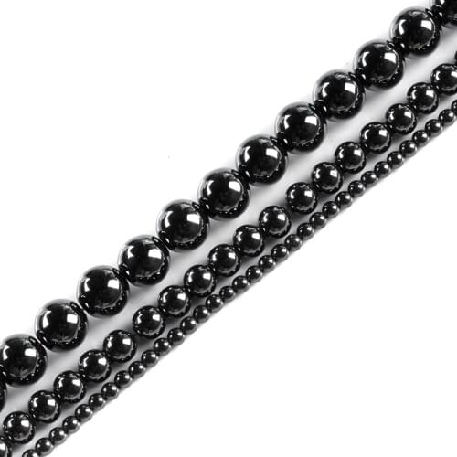 AAA Natural Stone Hematite Beads Round Loose Beads Big size 13mm 16mm 20mm For DIY Necklace Bracelet Jewelry Making Accessories