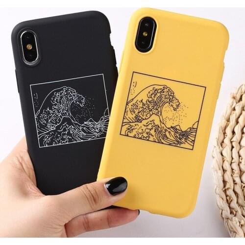 Japanese Painting The Great Wave Case for iPhone 11 Pro Max XS Max 7 8 Plus 6 Plus SE2020 Case Stylish Shockproof Slim Soft Case