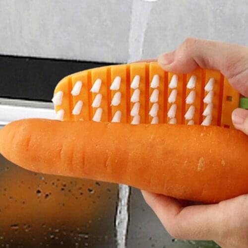 Cleaning Brush Carrot Shape Convenient ABS Multifunctional Kitchen Cleaner for Vegetable