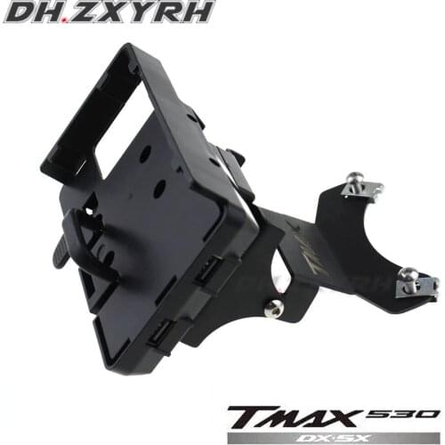 For YAMAHA TMAX 530 T-MAX 530 2017-2019 2018 Motorcycle Windscreen Navigation Bracket USB Charger Mobile Phone Mounting Holder