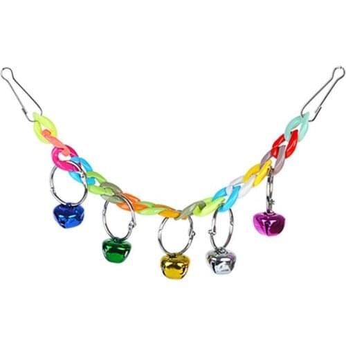 Dorakitten 1pc Parrot Bell Toy Creative Funny Colorful Bird Cage Bell Parrot Hanging Bell Pet Supplies Bird Favors