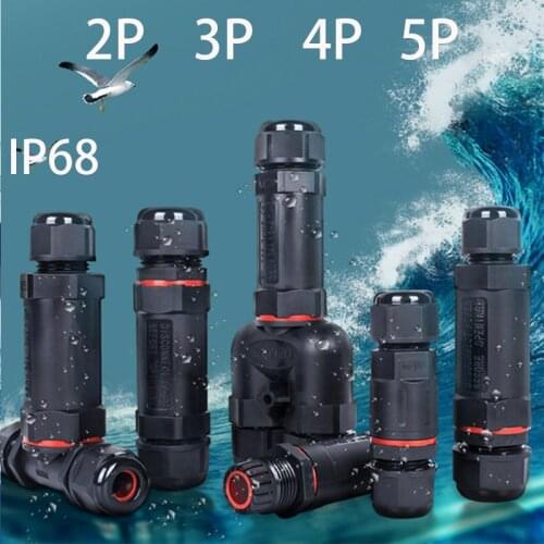 Electrical Waterproof Cable Connector IP68 Three-way Electrical 2/3/4pin Wire Outdoor Underwater Terminal Block Home Improvement