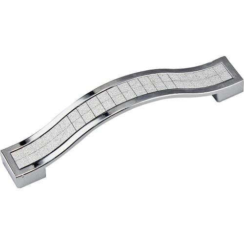 Europe Style Silver 10pcs Zine-Alloy Crystal Drawer Knobs Furniture Door Pull Handle for Dresser Cabinet Kitchen Knobs