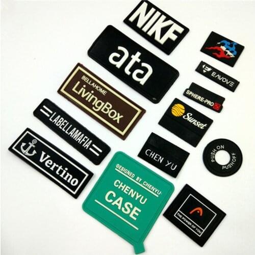 Customized 3D Logo PVC Rubber Patches for Clothing Brand Name PVC Labels Custom Silicone Sewing Tags for Clothes Brand Name