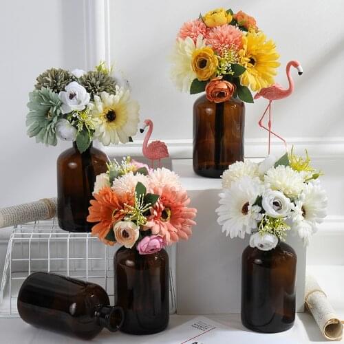 Hydrangea Artificial Flowers Mash Up New Product Big Flowers Non-woven Fabrics Navy Blue Home Decoration Accessories fall decor