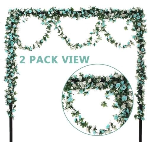Fake Flowers Spring Garlands Rose Garlands Artificial Silk Flower Rose Vines Hanging Rose Ivy Plants for Wedding Home Arch