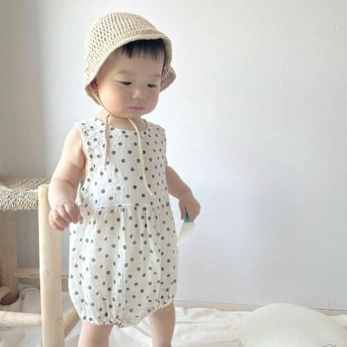 Baby Clothes Newborn Bodysuit Dot Print Climbing Suit Summer 2021 Baby Boy One Piece Clothes Cotton Girls Onesies Outfit