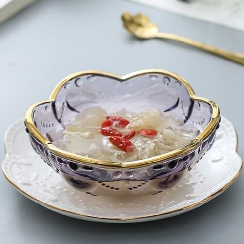 Creative Japanese Phnom Penh Cherry Blossom Glass Bowl Birds Nest Bowl Syrup Tremella Soup Bowl Cup Ice Cream Salad Bowl