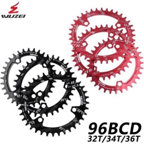WUZEI BCD 96mm Round/Oval Bicycle Sprockets MTB Mountain Chain Wheel 32T 34T 36T For Shimano M7000 M8000 M9000 Crank