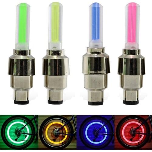 HOT SALES LED NEON Light Valve Stem CAP Valve tire light Bike Cycling Accessories Car Motorcycle spokes LED Light