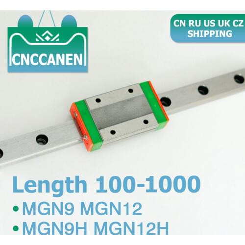 CNC Linear Guide Rail MGN12 MGN9 MGN9H MGN12H 100- 1000mm Mini Linear Guide Rail Slide Block For 3D Printer RU US CZ Shipping