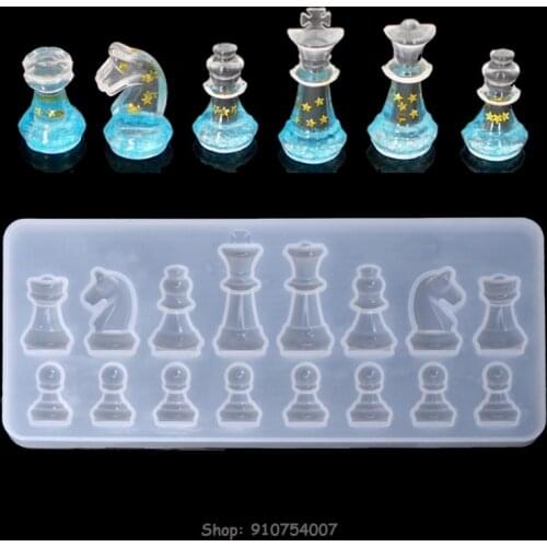 International Chess Shape Silicone Mold DIY Clay Epoxy Resin Mold Pendant Molds N16 20 Dropship