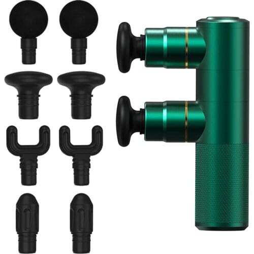 Mini Double Head Massage Gun Fitness Massager Muscle Deep Massage Fascia Gun Pain Relief Exercising Relaxation Body Massager