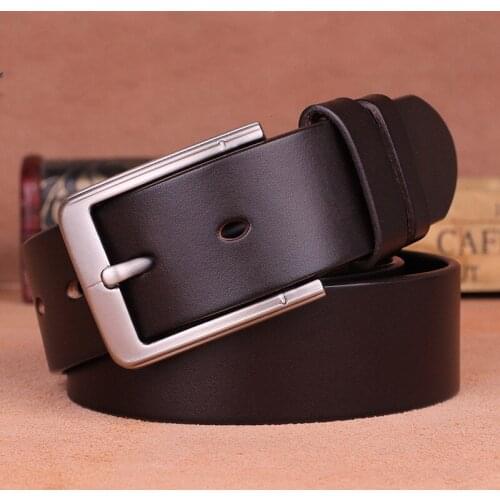 2021 Men Belt Male High Quality Leather Male Genuine Leathers Strap Luxury Pin Buckle Fancy Vintage Jeans Free Shipping