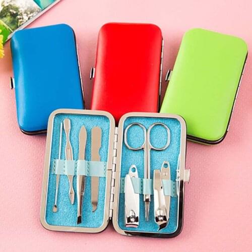 7pcs Nail Clipper Kit Nail Care Set Pedicure Scissor Tweezer Knife Ear Pick Utility Manicure Set Tools Healthcare Kit