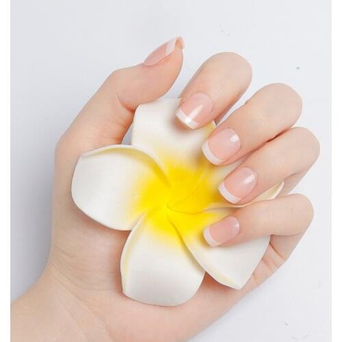 120pcs Detachable Nude Pink French False Nails Full Cover Nail Art Tips Press on Nails Ultra Easy Wear Daily with Nail Sticker