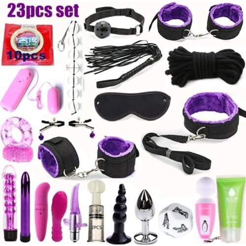 New Product Adult Game Bondage Nylon Suit toyAnal Plug Whip Rope Eye Mask Mini Magic Wand Vibrator Couple Flirting Sex Toys