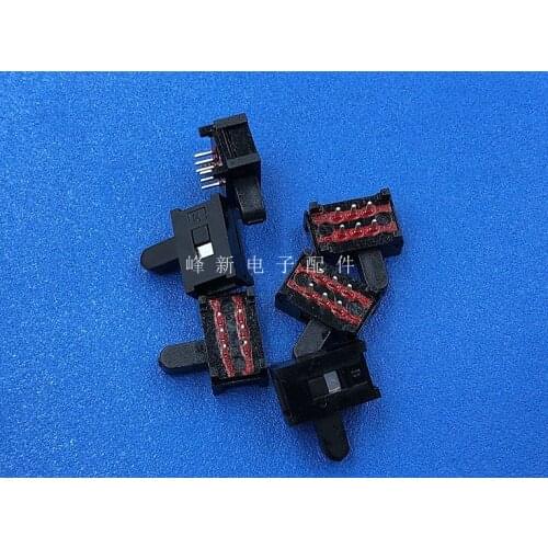 Original new 100% BANDTC88-302-03G6 plastic anti-oxidation horizontal power with double row 6pin 2gear side dial sliding switch