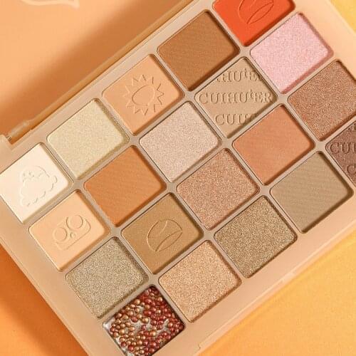 Chestnut 20 Colors Eyeshadow Palette Matte Shimmer Earth Color Eyeshadow Makeup Glitter Multicolor Lasting Eyeshadow Cosmetics