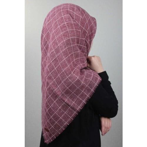 POLOİST PATTERNED MUNICH LINEN SCARF-DESEN-02-RENK-22