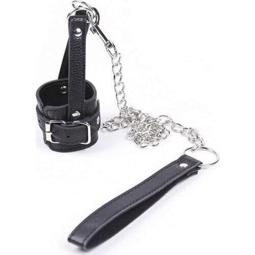 Sex Toys Mens JJ Sets Of Leather Towing Chains, Male Appliances, Adult Penis Ring Props