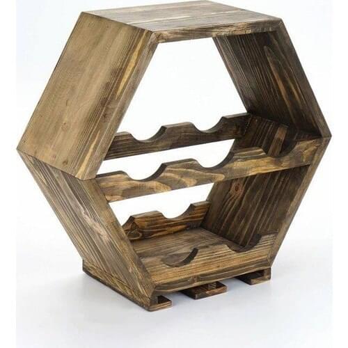 Ottoidea Solid Wood Hexagonal Wine Rack