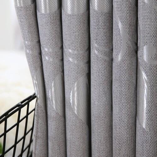 Modern Simple Curtains for Living Dining Room Bedroom Brief Silver Curtain Pure Color Knit Blackout Window Decoration Curtains