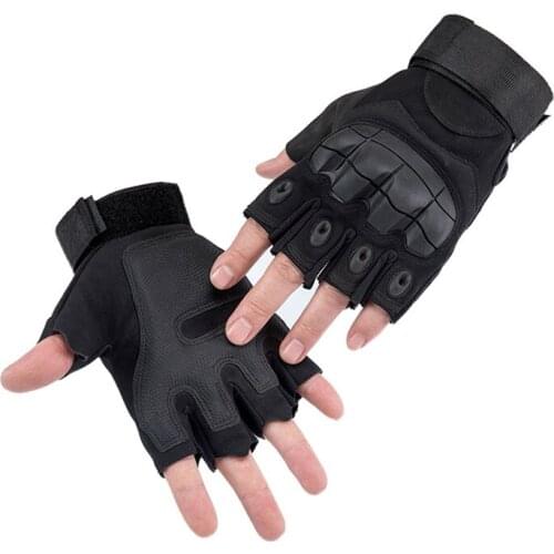 Special Forces Fingerless Tactical Gloves Army Military Gloves Half Finger Guantes Women Men Leather Gym Weight Fitness Gloves