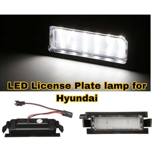 2Pcs LED Number License Plate Light for Hyundai i30 PD PDE Fastback N PD Elantra GT Sonata Veloster Kia Rio Niro Cadenza
