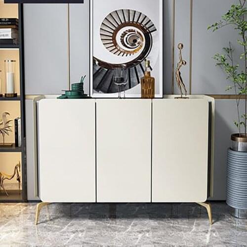 Italian style light luxury imported rock board sideboard cupboard modern minimalist style large-capacity paint locker creative