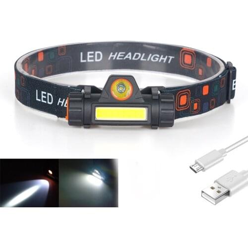 T706 XPE COB LED Headlamp USB Rechargeable Headlight Outdoor Work Lamp Built In Battery Repairing Torch Flashlight Magnet Bottom