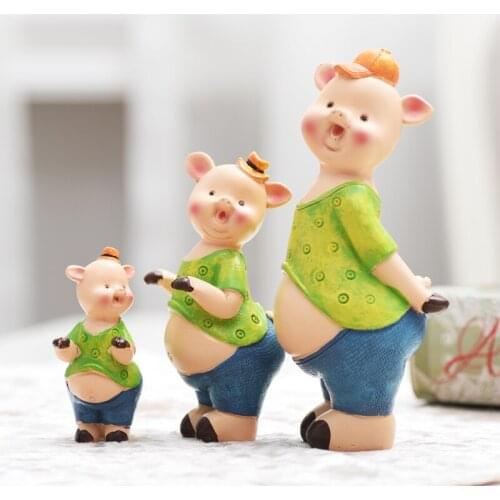 Wedding room decoration style decor accessories Home Furnishing happy Pig Crafts aquarium for ho Home Furnishing modern jewelry