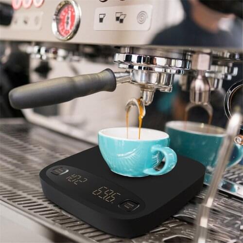 USB Charging Coffee Scale with Timer 2KG/0.1g Precision Electronic Kitchen Scale Waterproof Digital Scale Household Food Scale