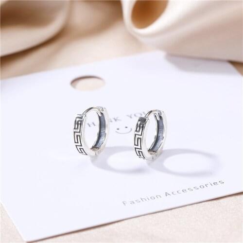 S925 Sterling Silver Earrings Vintage Earrings Hoop Earrings Silver 925 Jelwery
