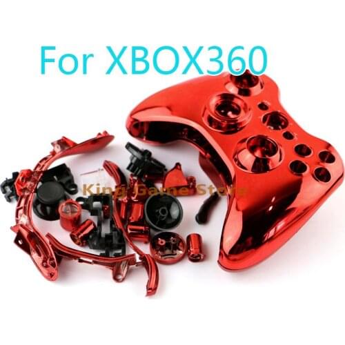 1set/lot multi-color Chrome Handle Housing Shell Case with button set for xbox360 xbox 360 Wireless Controller