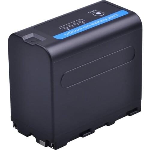 1Pcs 7.2V 7200mAh NP-F970 NP-F960 Camera Battery with LED Power Indicator for Sony NP-F960 NP-F970 Battery NP F960 Batteria