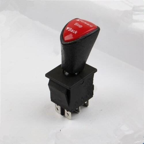 1pc Forward-Stop-Back DPDT 6Pin Latching Slide Rocker Switch AC 250V 16A AC 125V 20A Black31x25mm Remote