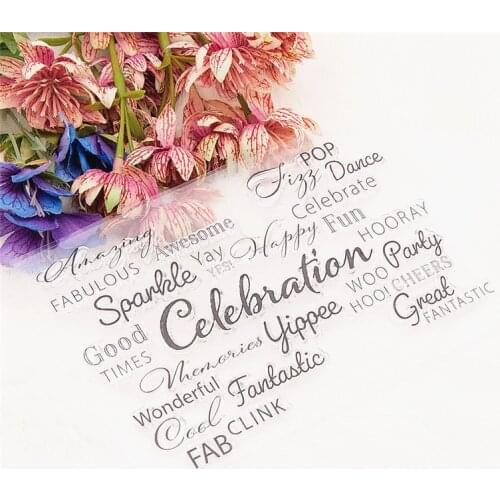 15*10cm English Short Sent Transparent Seal Clear Stamps Cutting Dies Roller Stamps DIY Scrapbook Album / Card Production Easter