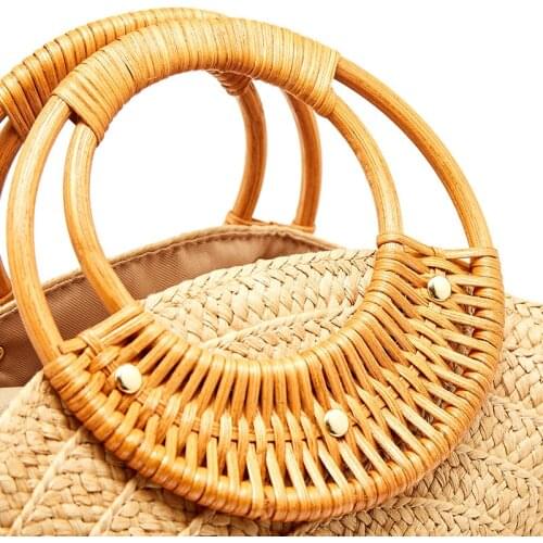 15cm rattan bag handle wholesale DIY handbag accessories obag handle drop ship purse frame bag parts bamboo handles