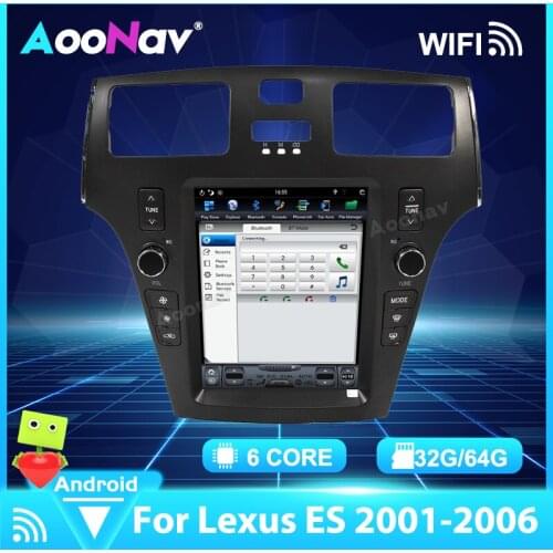 2 Din PX6 Android For Lexus ES 2001-2006 Car Multimedia Radio Auto Player Stereo Screen 4G WIFI Built-in Carplay DVD