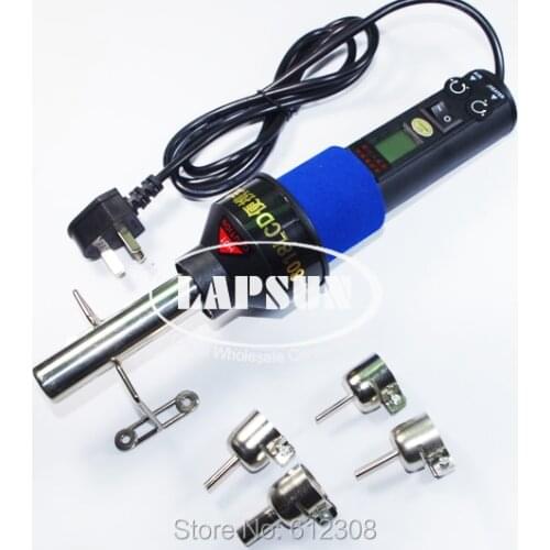 220V-240V 450W 450 Degree LCD Adjustable Electronic Heat Hot Air Gun Desoldering Soldering Station IC SMD BGA + 4 Nozzle 8018LCD