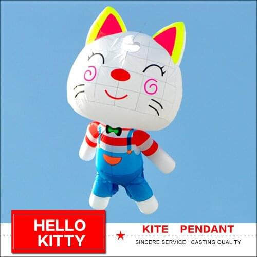 3m Cat Kite Pendant for Audlts High Quality3D Solid Soft Inflatable Cat Show Kites