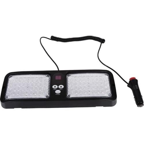 86LED Emergency Beacon Vehicle Car Truck Sun Visor Strobe Flash Light Lamp 12V Blue With Visor Straps Working At DC 12V