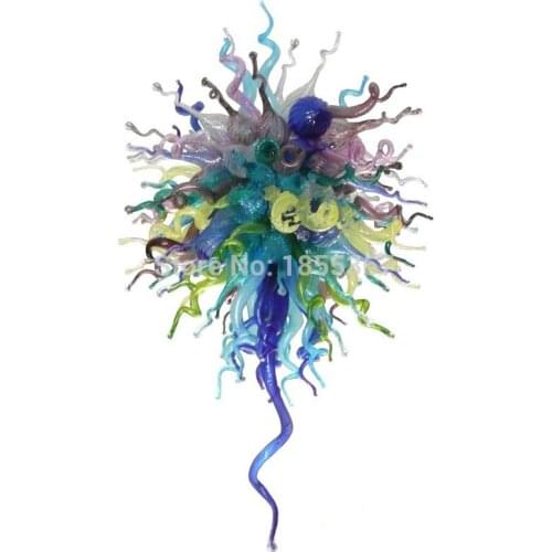 Free Shipping Gorgeous Modern Lamp Multi Colored Glass Chandelier