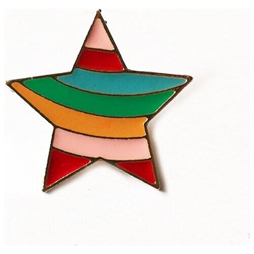Colorful Enamel Brooch Beautiful Star Badge Pins For Backpacks Womens Brooches Coat Dress Accessories Jewelry Wholesale Gifts