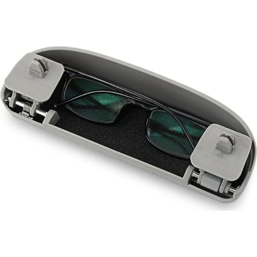 Car Sun Glasses Case Sunglasses Holder Storage Box for Audi A4 B8 B9 A3 8V A6 C7 Q3 Q5 Q7 Interior Accessories Gray
